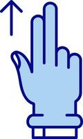 Two Fingers Up Line Filled Icon vector