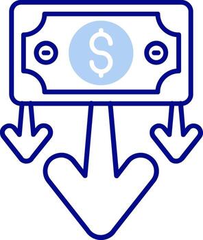 Decrease Line Filled Icon vector