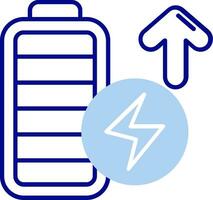 Battery full Line Filled Icon vector