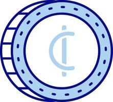 Cedis Line Filled Icon vector
