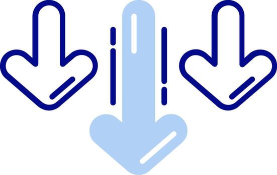 Decrease Line Filled Icon vector