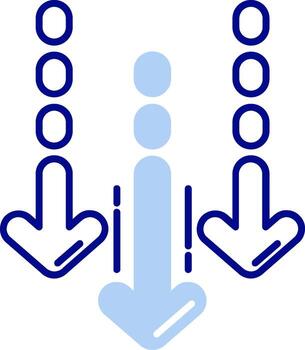 Decrease Line Filled Icon vector