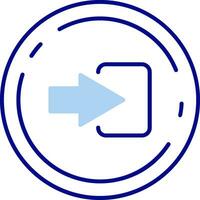 Log in Line Filled Icon vector