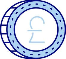 Pound Line Filled Icon vector