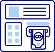 Atm machine Line Filled Icon vector