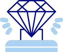 diamante línea lleno icono vector