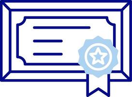 Certificate Line Filled Icon vector