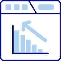 Bar chart Line Filled Icon vector