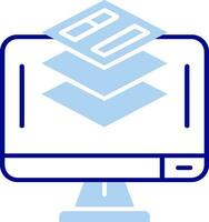 Layer Line Filled Icon vector