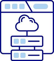 Cloud storage Line Filled Icon vector