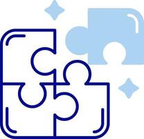 Puzzle Line Filled Icon vector