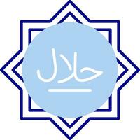Halal Line Filled Icon vector