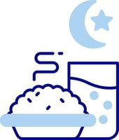 Iftar Line Filled Icon vector