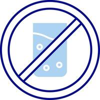 No drink Line Filled Icon vector