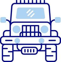 Jeep Line Filled Icon vector