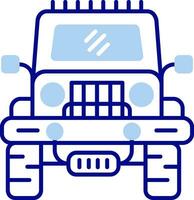 Jeep Line Filled Icon vector