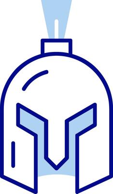 Helmet Line Filled Icon