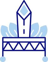 Hat Line Filled Icon vector