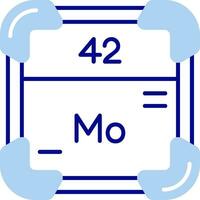 Molybdenum Line Filled Icon vector