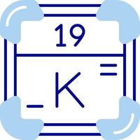 Potassium Line Filled Icon vector