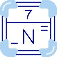 Nitrogen Line Filled Icon vector