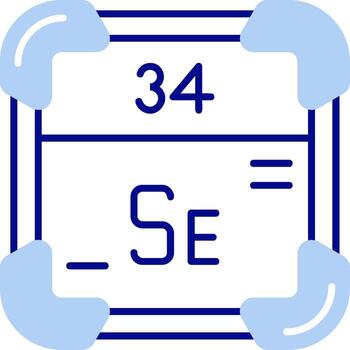 Selenium Line Filled Icon vector