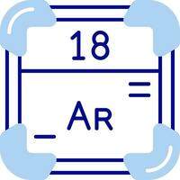 Argon Line Filled Icon vector