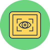 icono de vector de escáner ocular