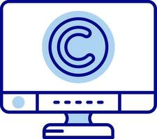 Copyright Line Filled Icon vector