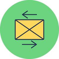 enviar icono de vector de correo