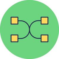 Many To Many Vector Icon