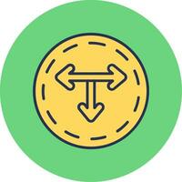 T Junction Vector Icon