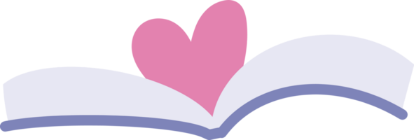 Books of love valentine illustration png