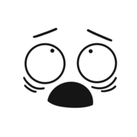 Scared face expression png