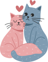 linda Pareja gato enamorado png