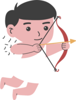 Cute cupid darts illustration for valentine day png