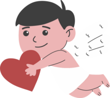 Cute cupid illustration bringing love for valentine day png