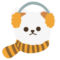 Bear wearing slayer and headset png