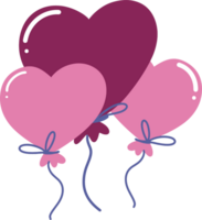 Heart shaped balloons for valentine day png