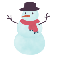 Winter snowman illustration png