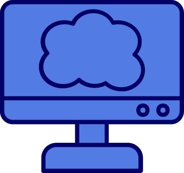 icono de vector de computación en la nube