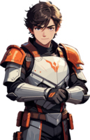 AI generated Knight Boy with Armor Sticker png