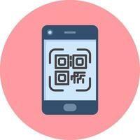 Smartphone Qr Code Vector Icon