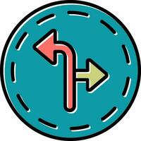 Turn Direction Vector Icon