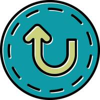 U Turn Vector Icon