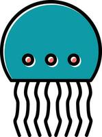 icono de vector de medusas