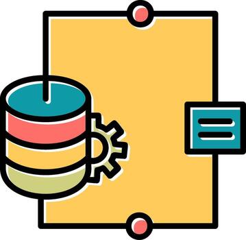 icono de vector de integración de datos