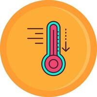 Cold Line Filled Icon vector