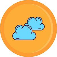 Cloud Line Filled Icon vector