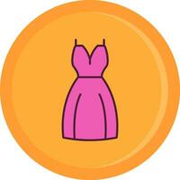 Evening dress Line Filled Icon vector